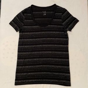 A New Day Black/Sliver Stripes T-shirt